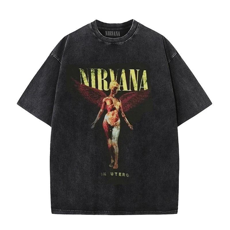 Nirvana Band Graphic Oversized T-Shirt Black - 12