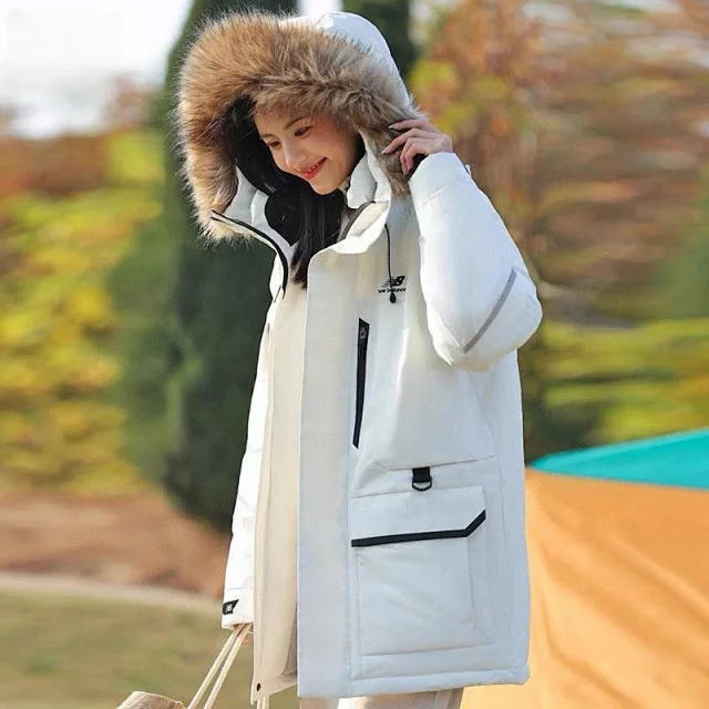 New Balance Down Jackets Hooded puffer styles, including faux-fur-trim hood options product detail image 9