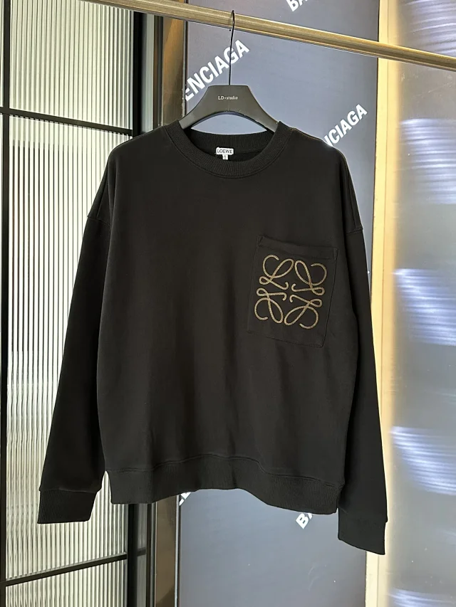 Loewe Hoodies & Sweatshirts Anagram embroidered crewneck sweatshirt product detail image 11