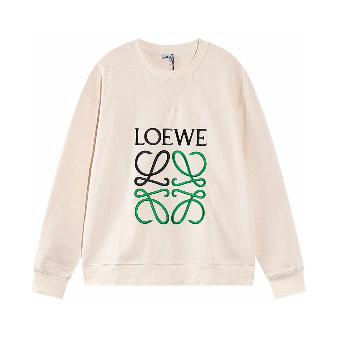 Loewe Anagram Logo Sweatshirt Beige Hoodie - 1