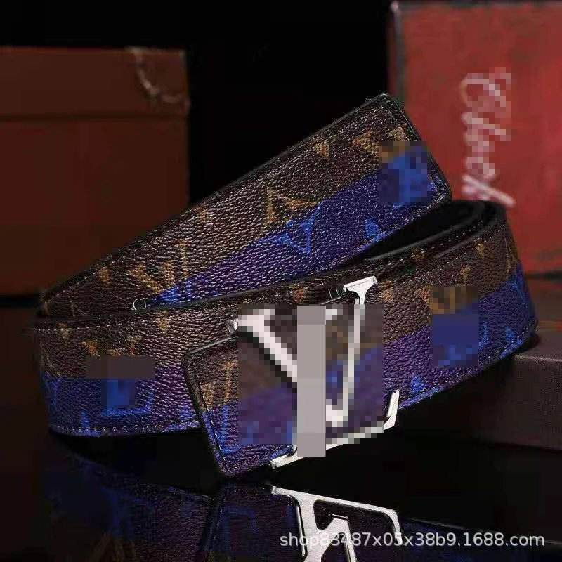 Coffee Blue+Silver Buckle
