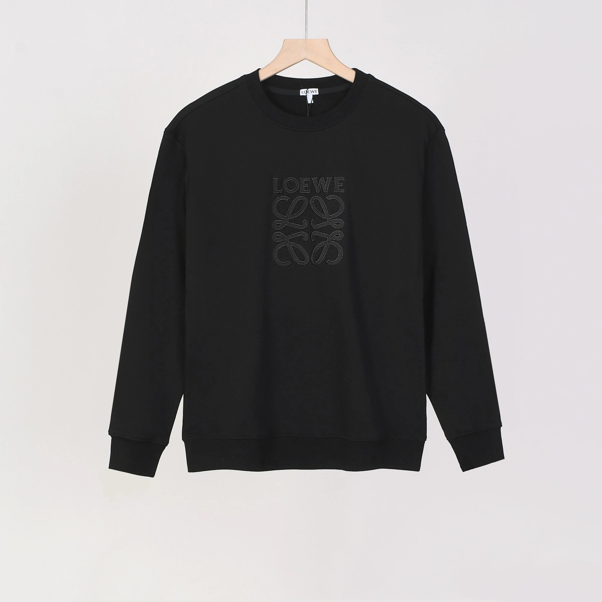 Loewe Anagram Embroidered Black Sweater - 4