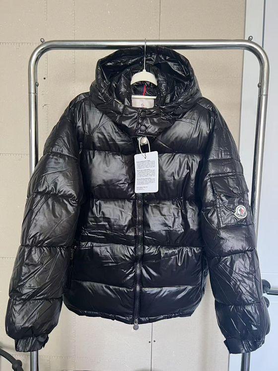High quality small side logo hooded zipper cotton jacket