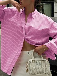 Striped shirt coat — seller photo 9