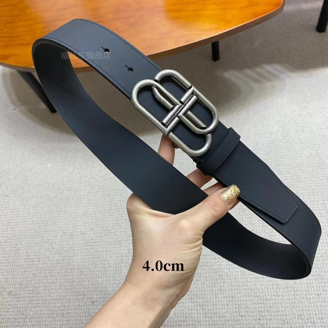 Paris Top-grain Leather Brass Buckle Bb Brand Belt · 6