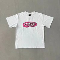 "sun roll ""white pink oval"" short-slee