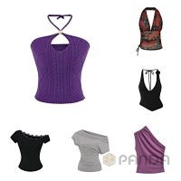 Hollowed-out backless halter top — seller photo 2