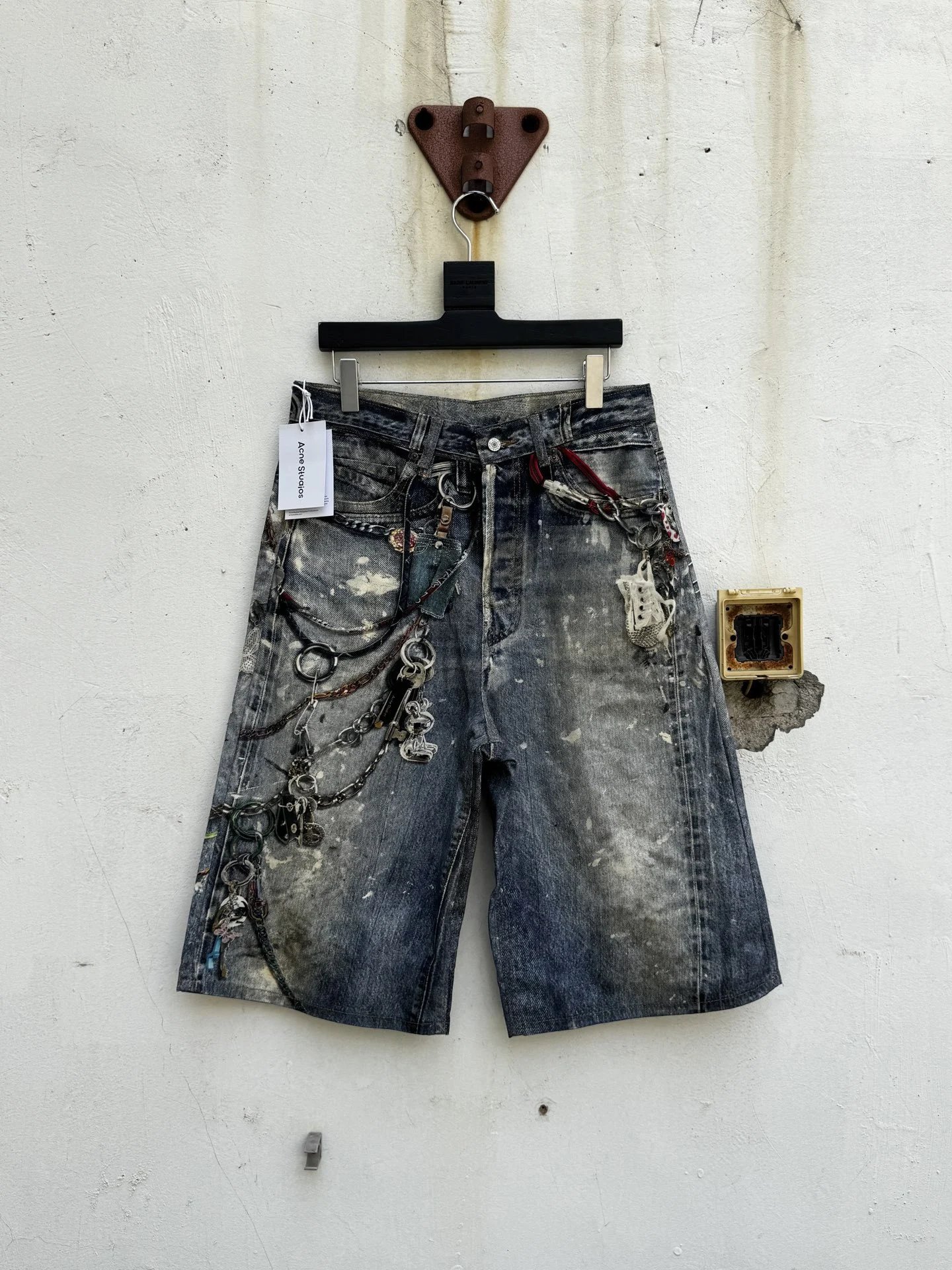 Design Distressed Washed Wide-Leg Jeans - 15