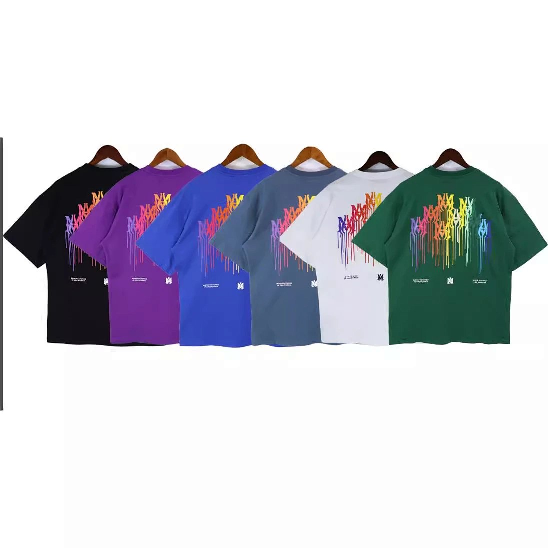 CrossBorder Wholesale Splash Ink Flow Paint Camouflage Starry Sky Graffiti Letters ShortSleeved Casual High Street Couple Wear TShirt Ins