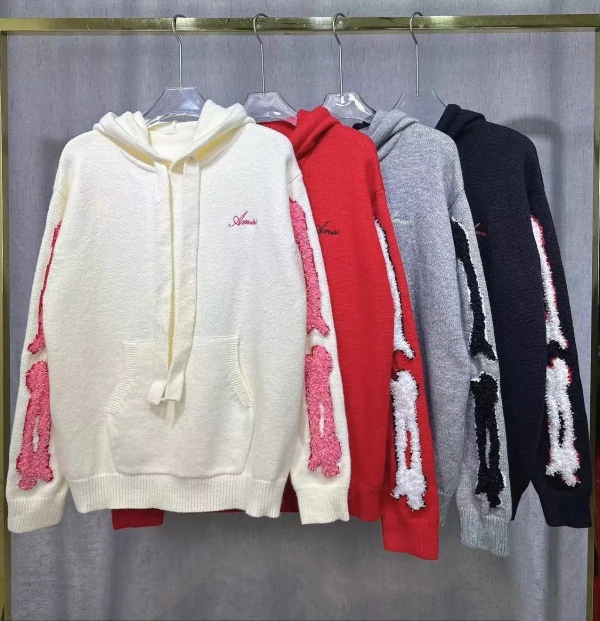 AMIRI Bone Knit Hood