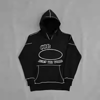 Black open line sailboat (hoodie)