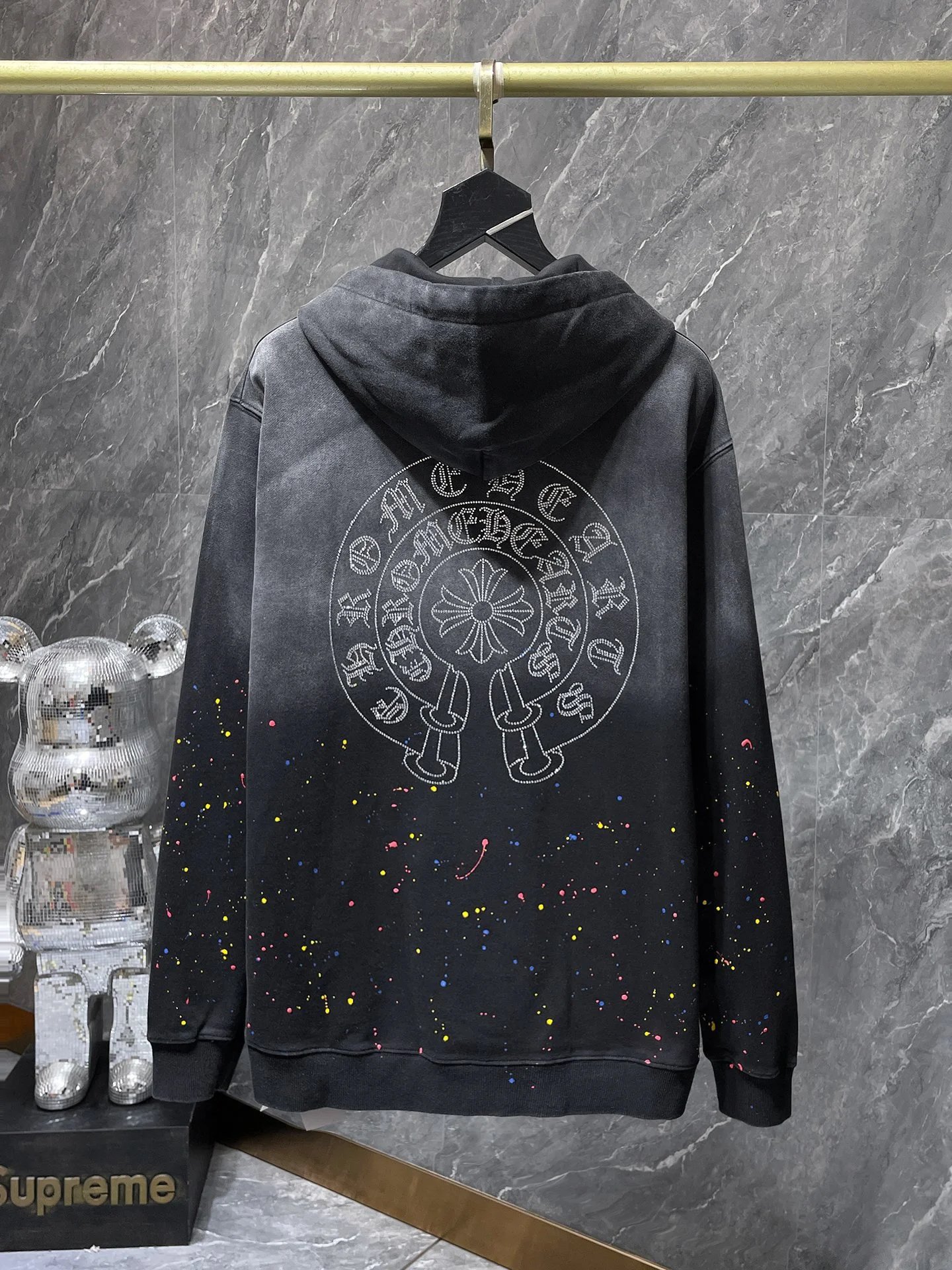 Chrome Hearts x JOTU Character Grid Hoodie Black - 12