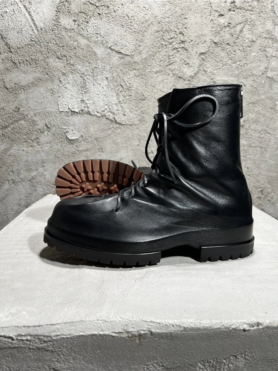 Design Military-Style Combat Boots Black with Red Bandana Pants - 4