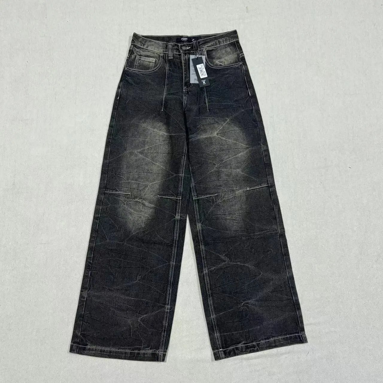 Jaded London Jeans Colossus Fit wide-leg — crack black