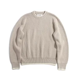 thumbnail for W beyond imagination M6 Mara style gray black crew neck Loose pullover Knitwear original Heavy weight men's and women's Sweater