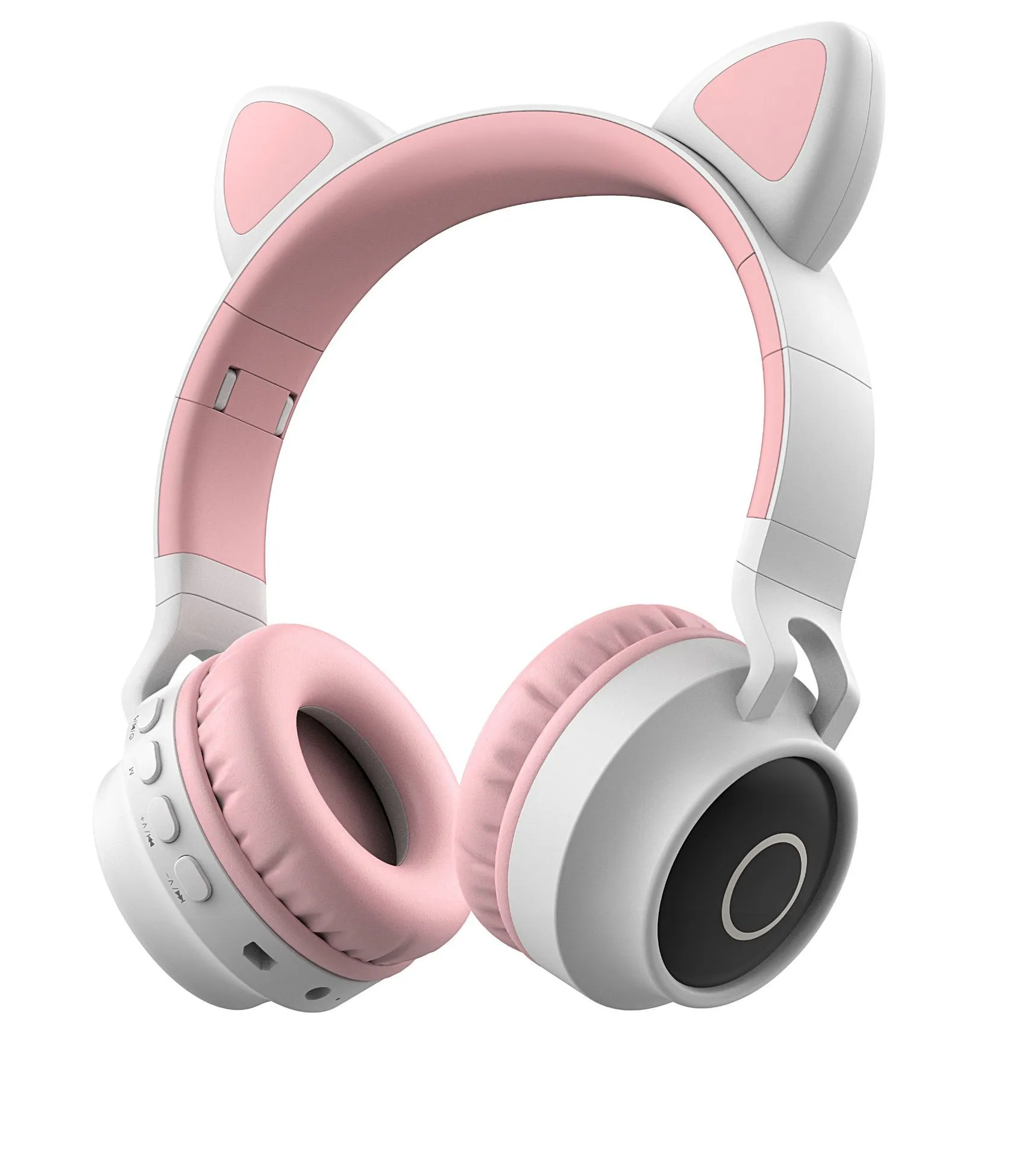 Jiecan — a line of cute, cat-ear-style, over-ear wireless Bluetooth headphones.
