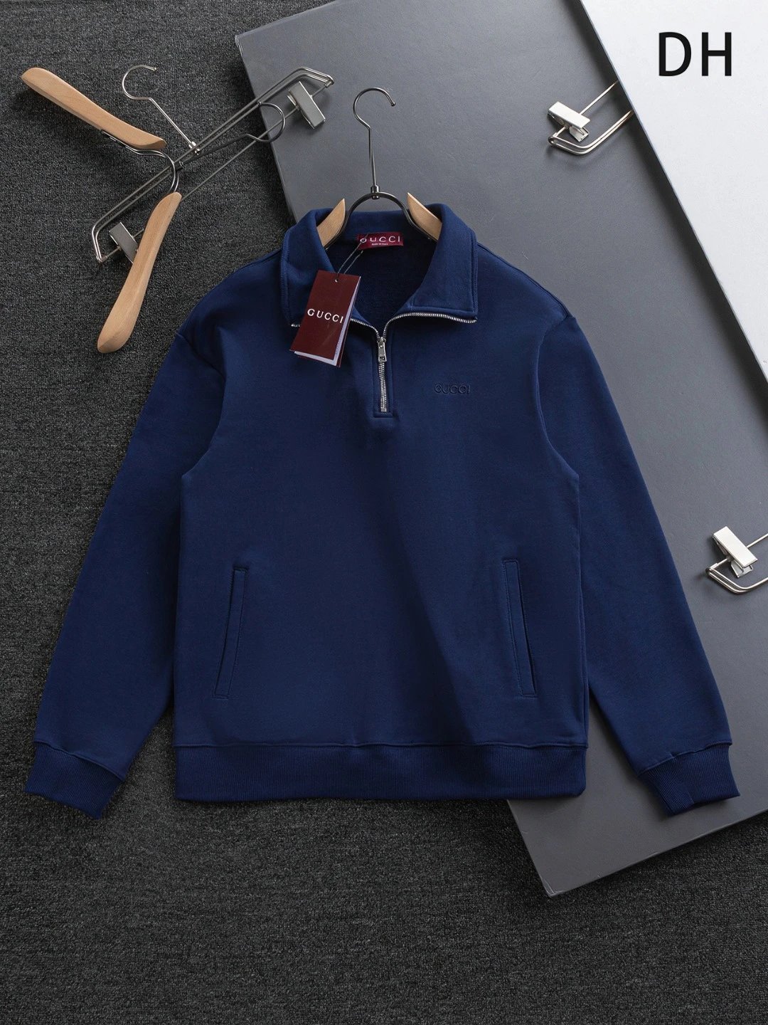 Gucci Embroidered Logo Black Hoodie - 10