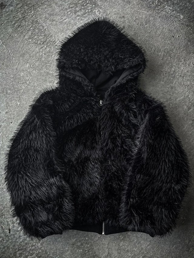 Black Fur Hoodie: seller detail photo 3