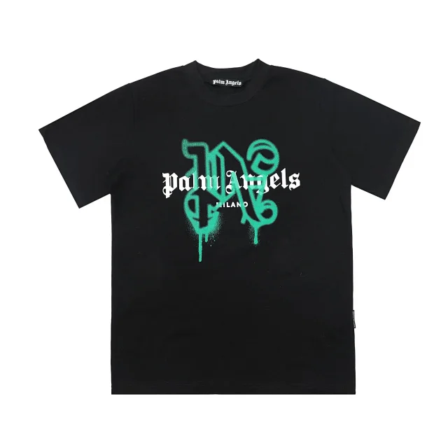 Palm Angels T-Shirts Dripping Heart Logo Print product detail image 11
