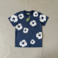 Navy blue all-over printed t-shirt