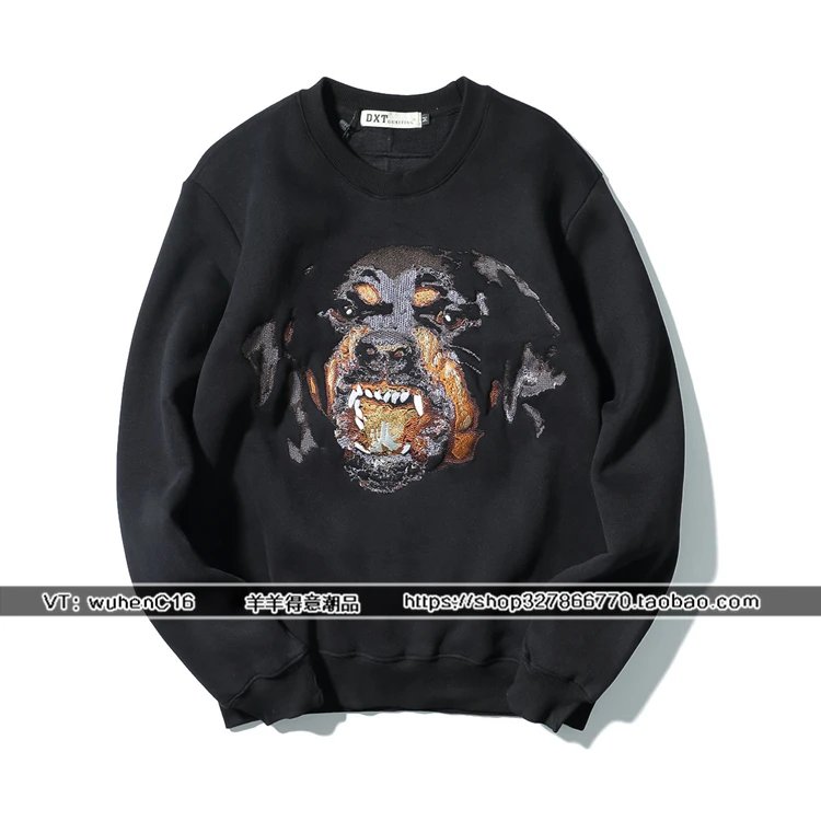 Embroidered dog hoodie