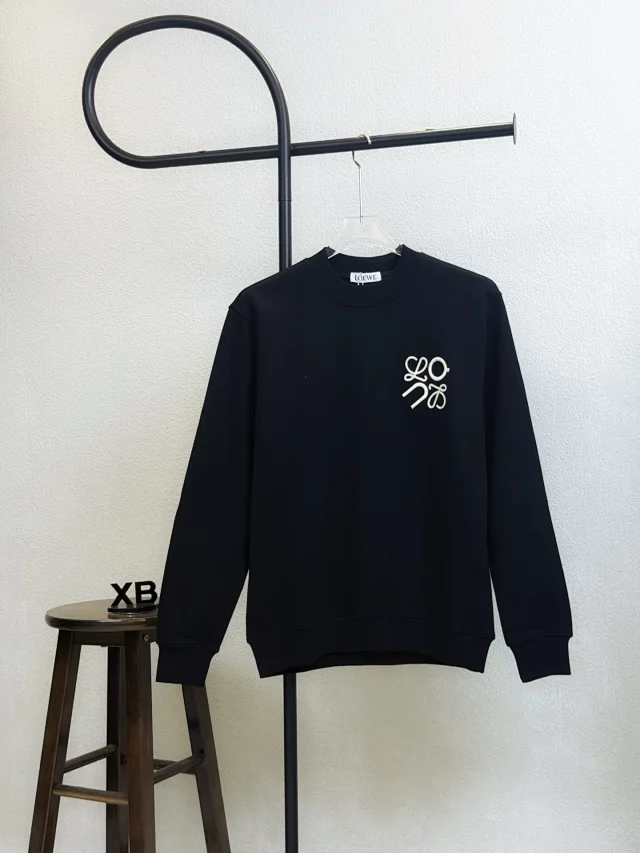 Loewe Hoodies & Sweatshirts Anagram embroidered crewneck sweatshirt product detail image 7