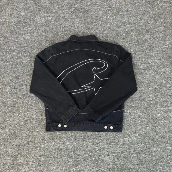 Off-White C/O Virgil Abloh Star Wave Denim Jacket Black - 1