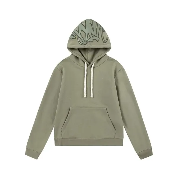 Design Graffiti Hoodie Army Green Hoodie - 1