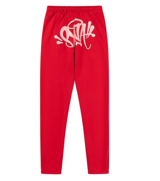 Off-White Graffiti Logo Red Sweatpants - 1