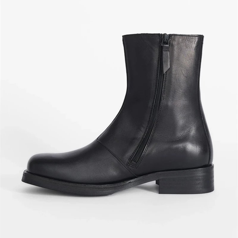 Our Legacy Black Boots Genuine Leather 4