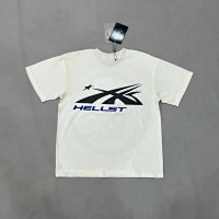 Hell star blue font short sleeves