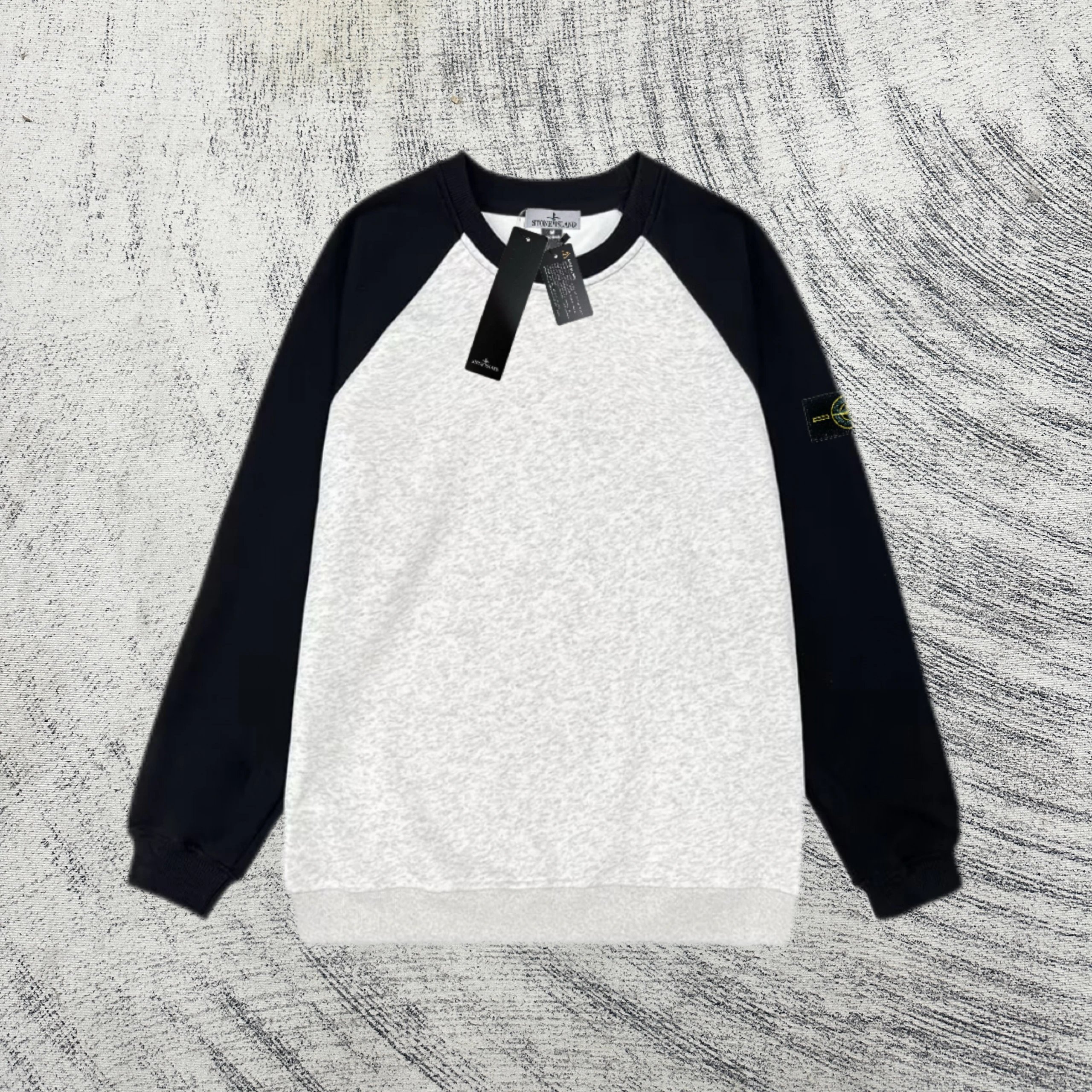 Stone Island Hoodies & Sweatshirts Raglan-sleeve crewneck sweatshirt with compass patch — 0417034CC