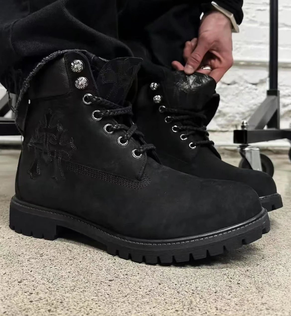 Chrome Hearts x Timberland 6-Inch Boot Black Suede Boots - 1