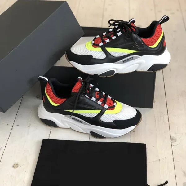 Dior B23 Low Orange White Gray Sneakers Chunky Sneakers - 2