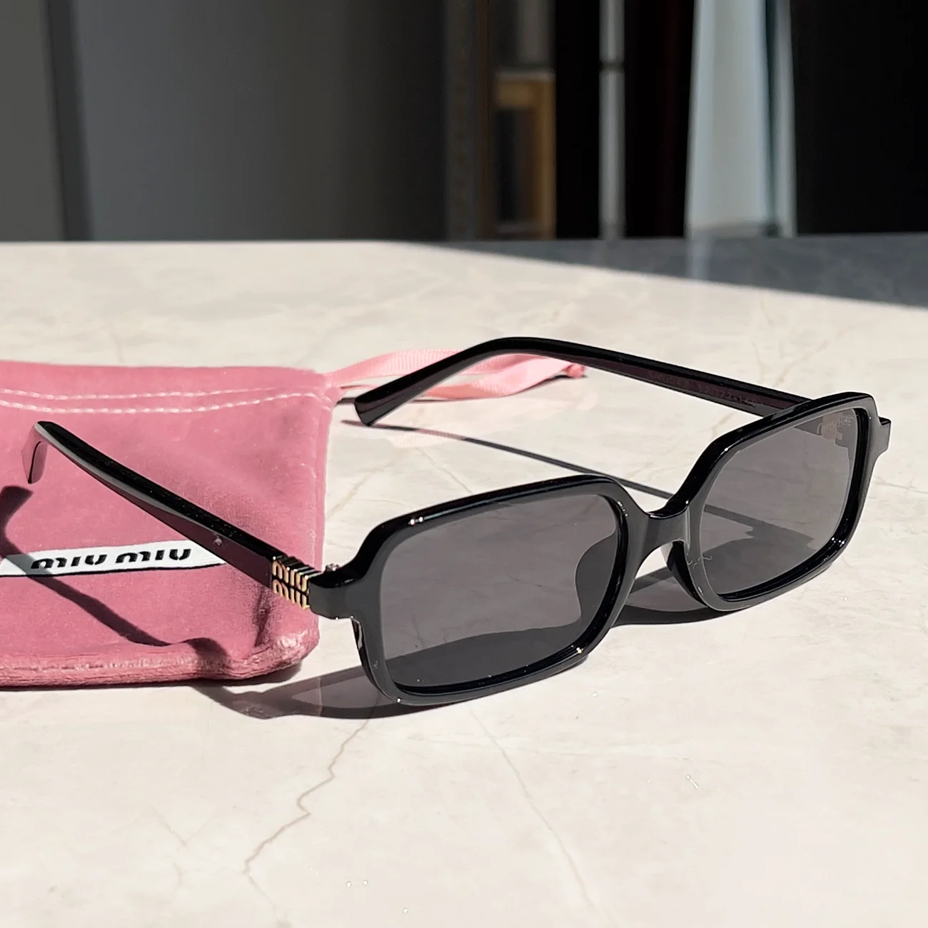 Miu Miu Vintage-Style Square Sunglasses