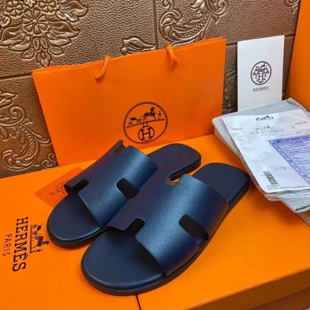 Hermès Sandals Open-Toe Double-Strap H-Hardware Slides product detail image 11