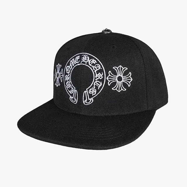 Chrome Hearts Hats Embroidered Logo Patch Flat-Brim Cap product detail image 21