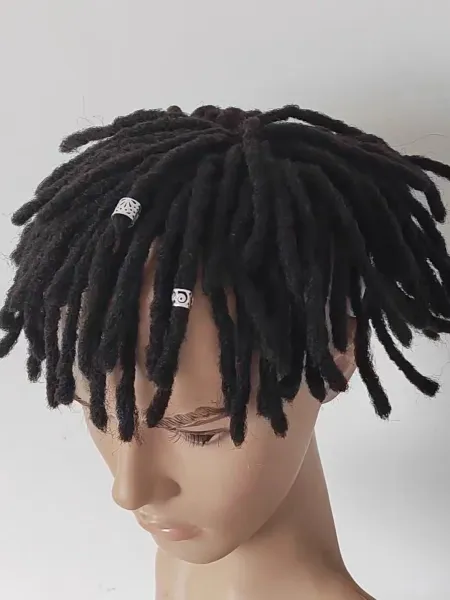 Design Synthetic Dreadlock Wig Black Curly Bob Wig Accessories - 4