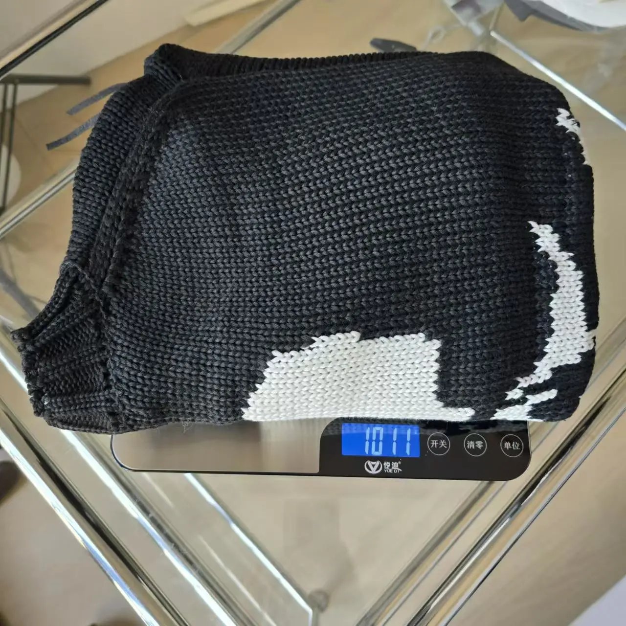 Design Skull Knit Sweater Black - 4