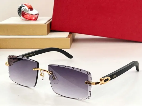Design Rimless Gradient Blue Sunglasses - 6