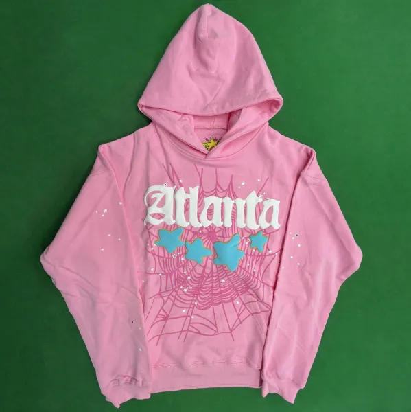 Design Atlanta Spiderweb Hoodie Pink - 1
