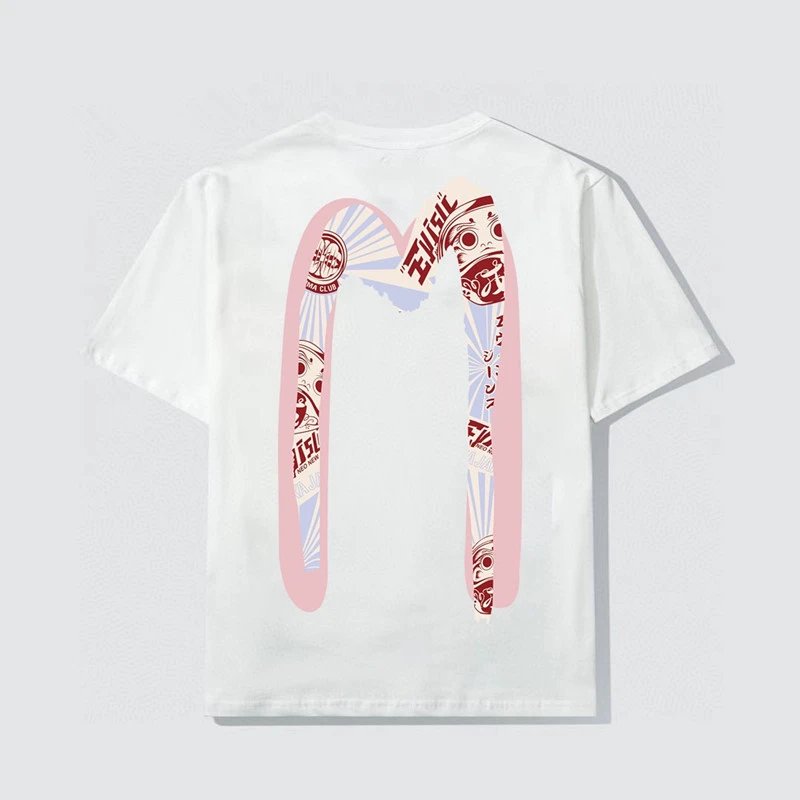 Evisu × Traditional Japanese Pattern Boomerang Graphic Black T-Shirt - 7