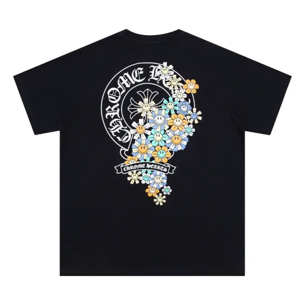 Chrome Hearts Los Angeles Circle Logo Black T-Shirt - 12