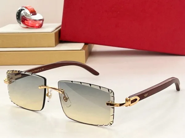 Design Rimless Gradient Blue Sunglasses - 4