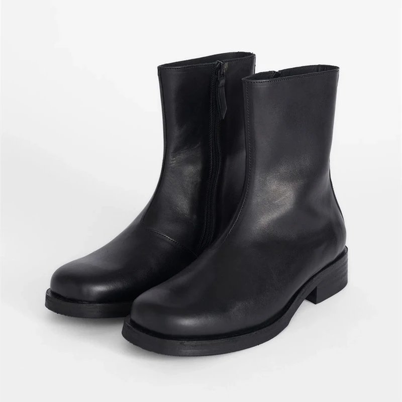 Our Legacy Black Boots Genuine Leather