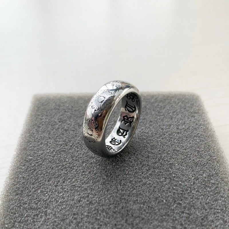 Design Tribal Pattern Silver Ring Jewelry - 3