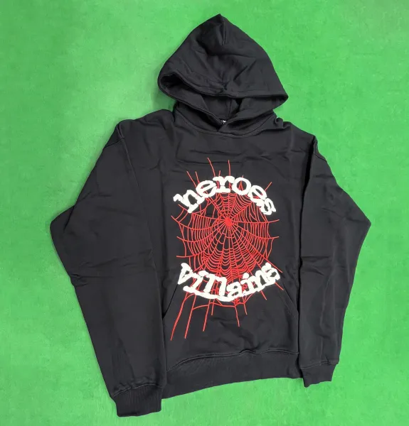 Design Heroes vs Villains Spiderweb Hoodie Black - 1