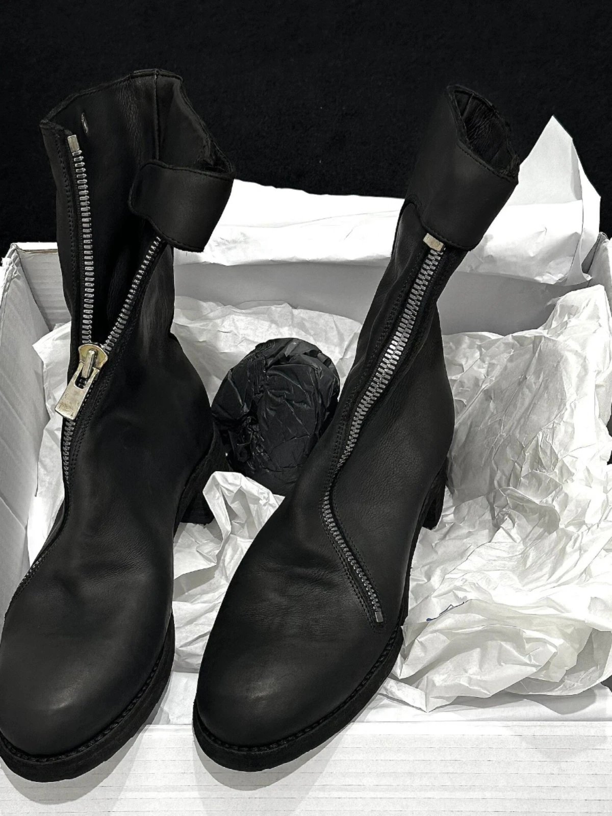 British Mid-Calf Boots Chunky Heels · 6