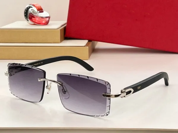 Design Rimless Gradient Blue Sunglasses - 7