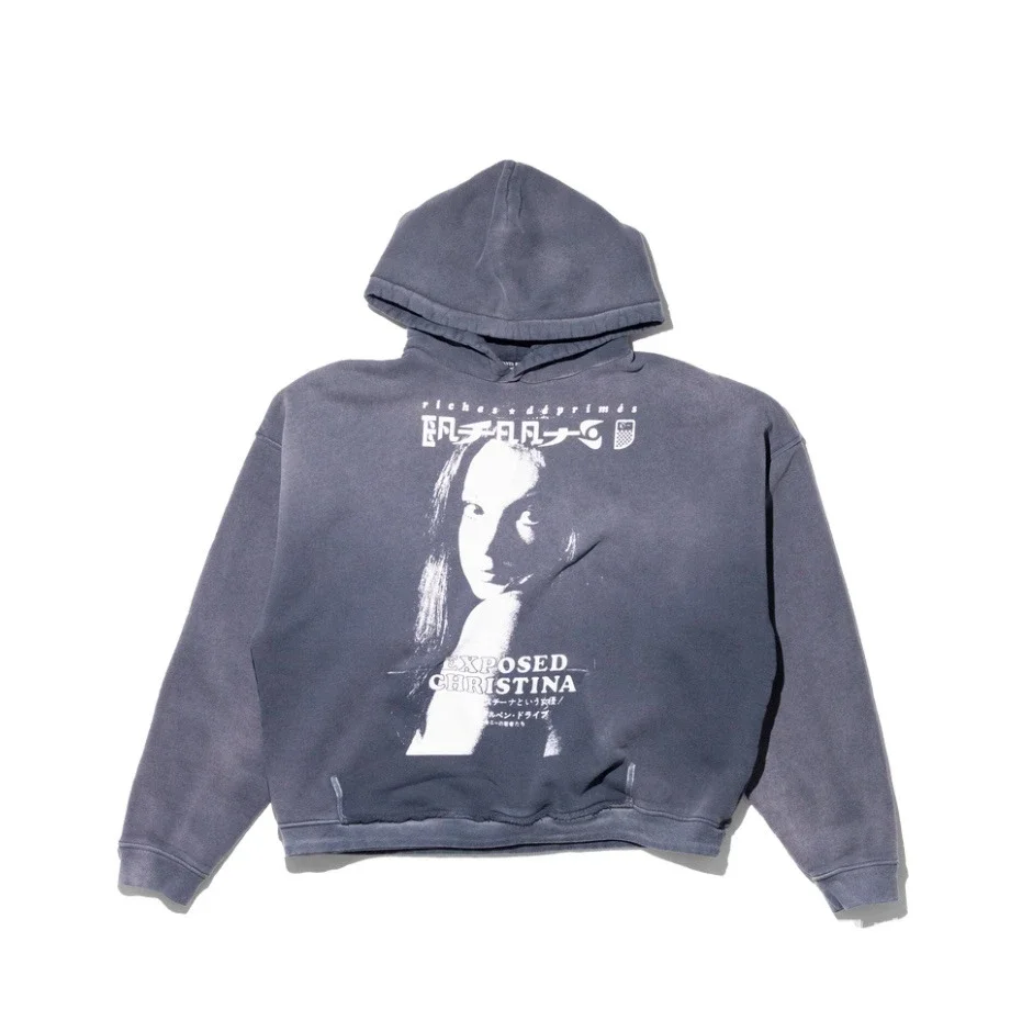 ERD Vintage Printed Hoodie - rep bluzy z kapturem